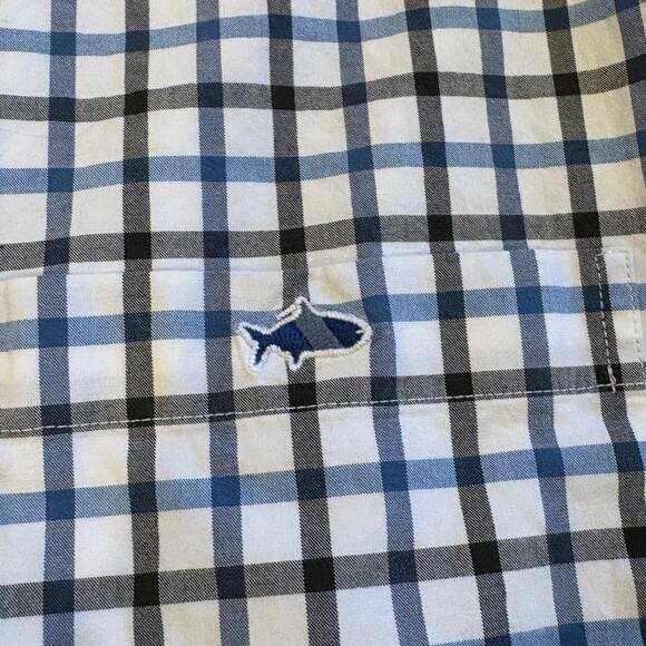Fish Hippie Shirt Mens Size 2XL White Plaid Tailored Fit Button Up Long Sleeve - Picture 4 of 9